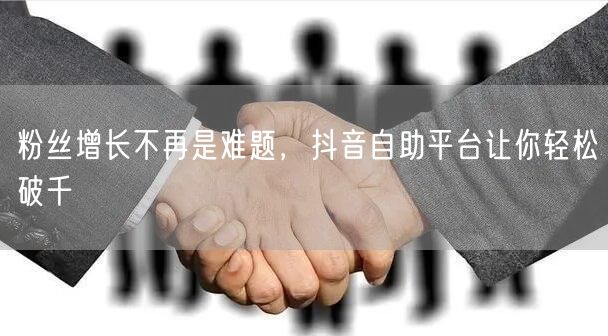 粉丝增长不再是难题，抖音自助平台让你轻松破千