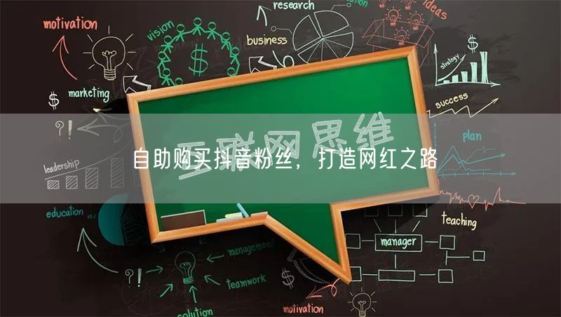 自助购买抖音粉丝，打造网红之路